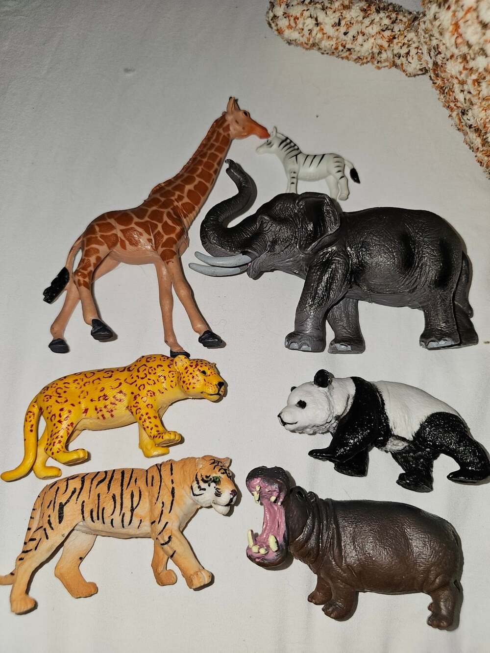 Mixed Lot Of 7 Safari Jungle Animal Plastic Figurines